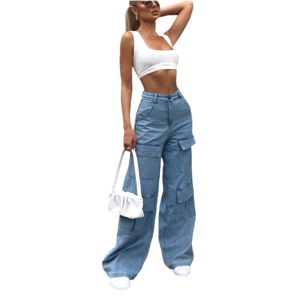 Mid-Rise Straight Leg Jeans